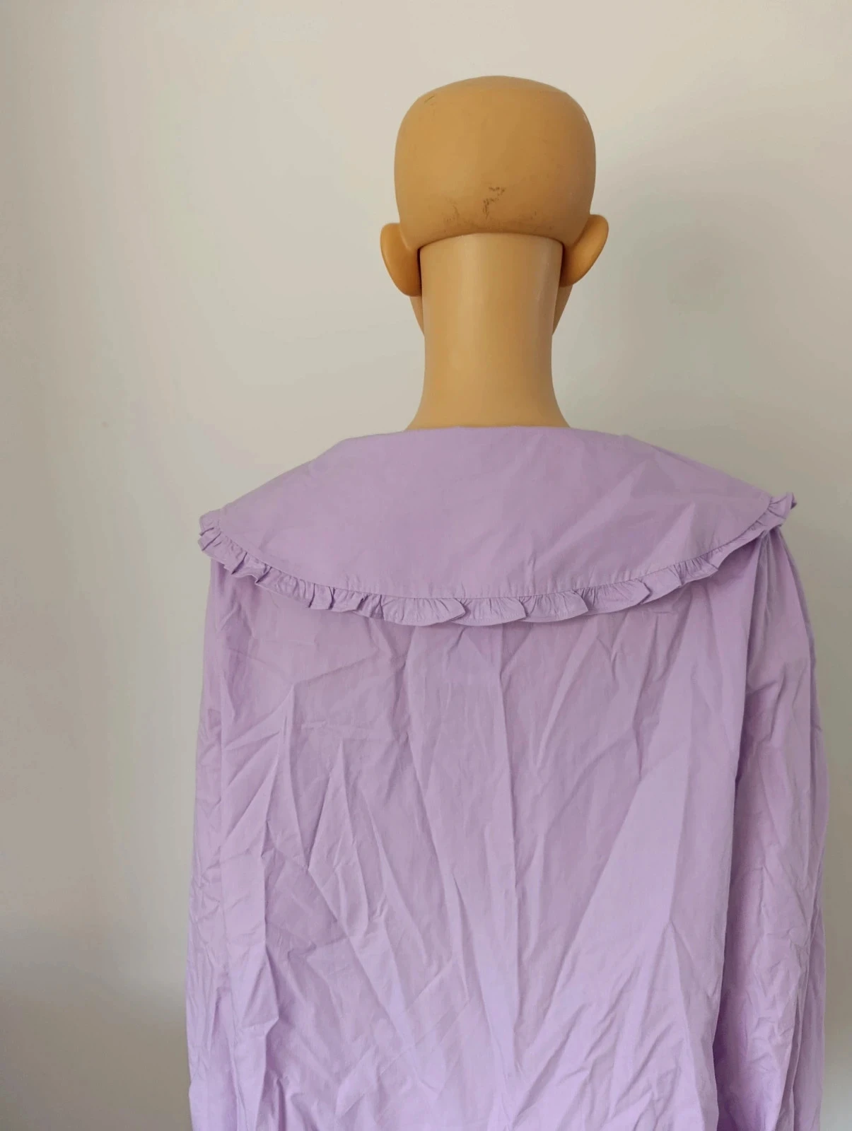 Camisa lilás CUBUS feminina L nova com etiqueta – Gola Claudine oversize 100% algodão – photo 8